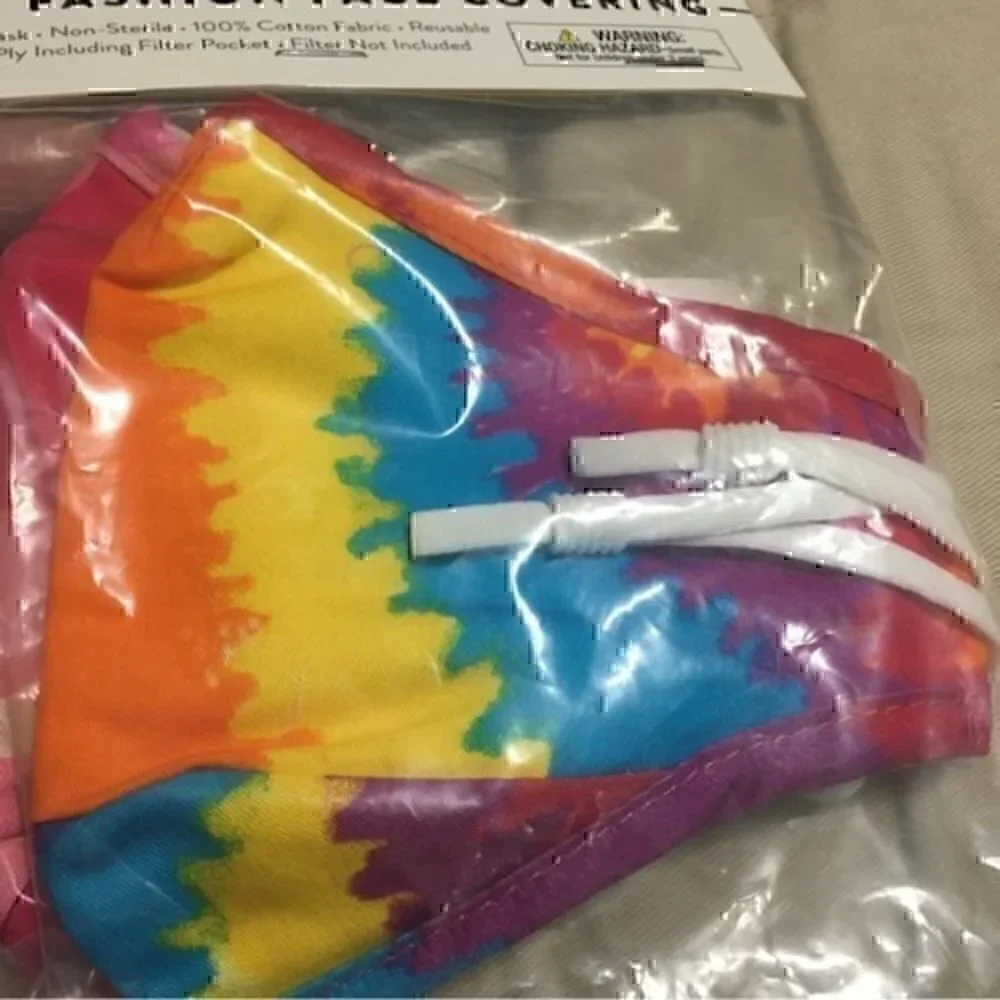 Child face masks 1 tie dye 1 cameo